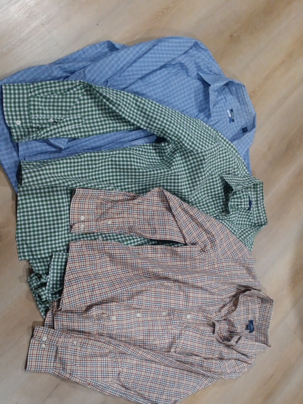 Dockers Men's Checked Button-Down Shirts - Blue, Green, and Brown